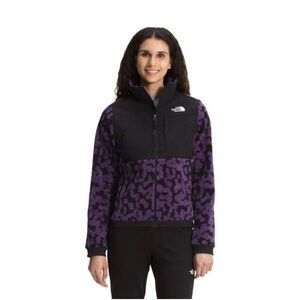 The North Face Denali 2 Purple & Black Patterned Teddy Fleece Jacket